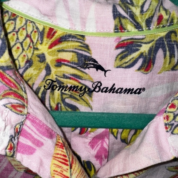 EUC Tommy Bahama Pineapple Parc Linen Button Up Shirt Size XS - Picture 3 of 9